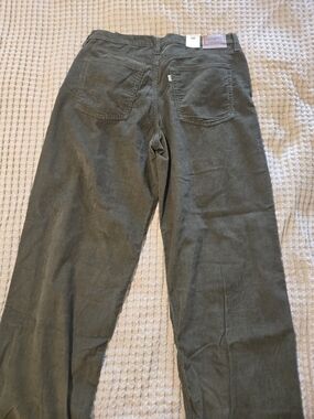 Levi's Olive Corduroy Baggy Dad Pants